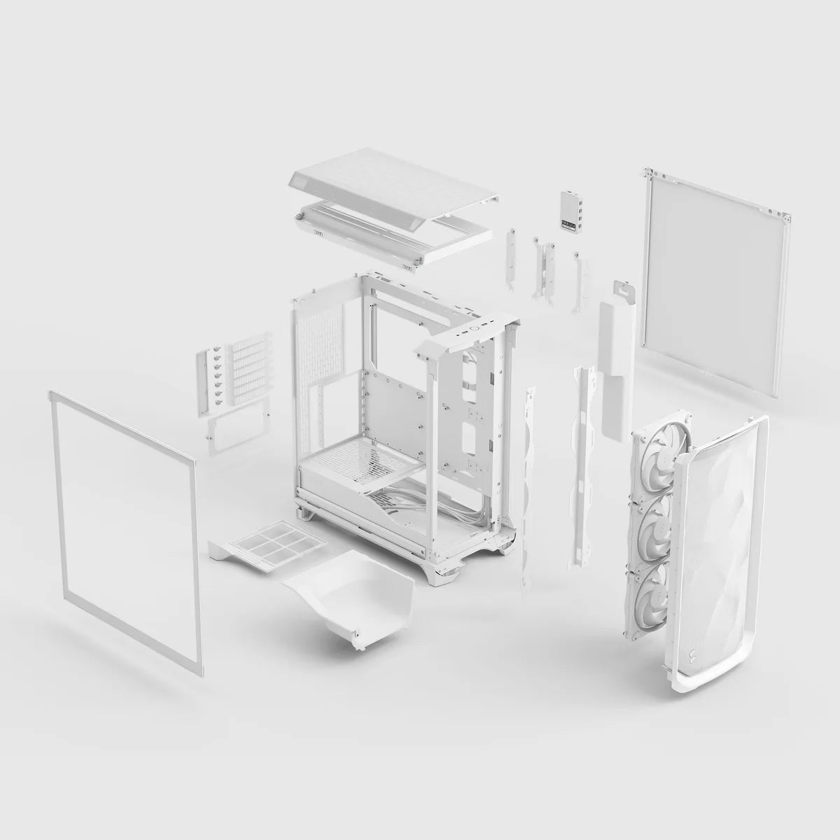 Fractal Design Meshify 3 Ambience Pro RGB Blanc TG Clear Tint — vue 8