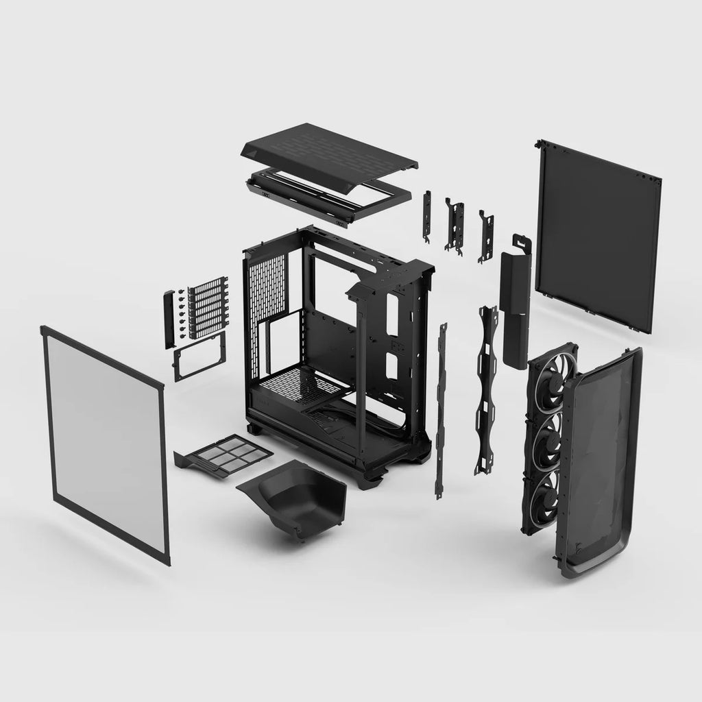 Fractal Design Meshify 3 RGB TG Light Tint — Noir — vue 8