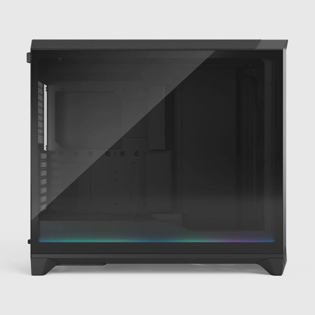 Fractal Design Meshify 3 XL Ambience Pro RGB TG Light Tint — Noir — vue 3