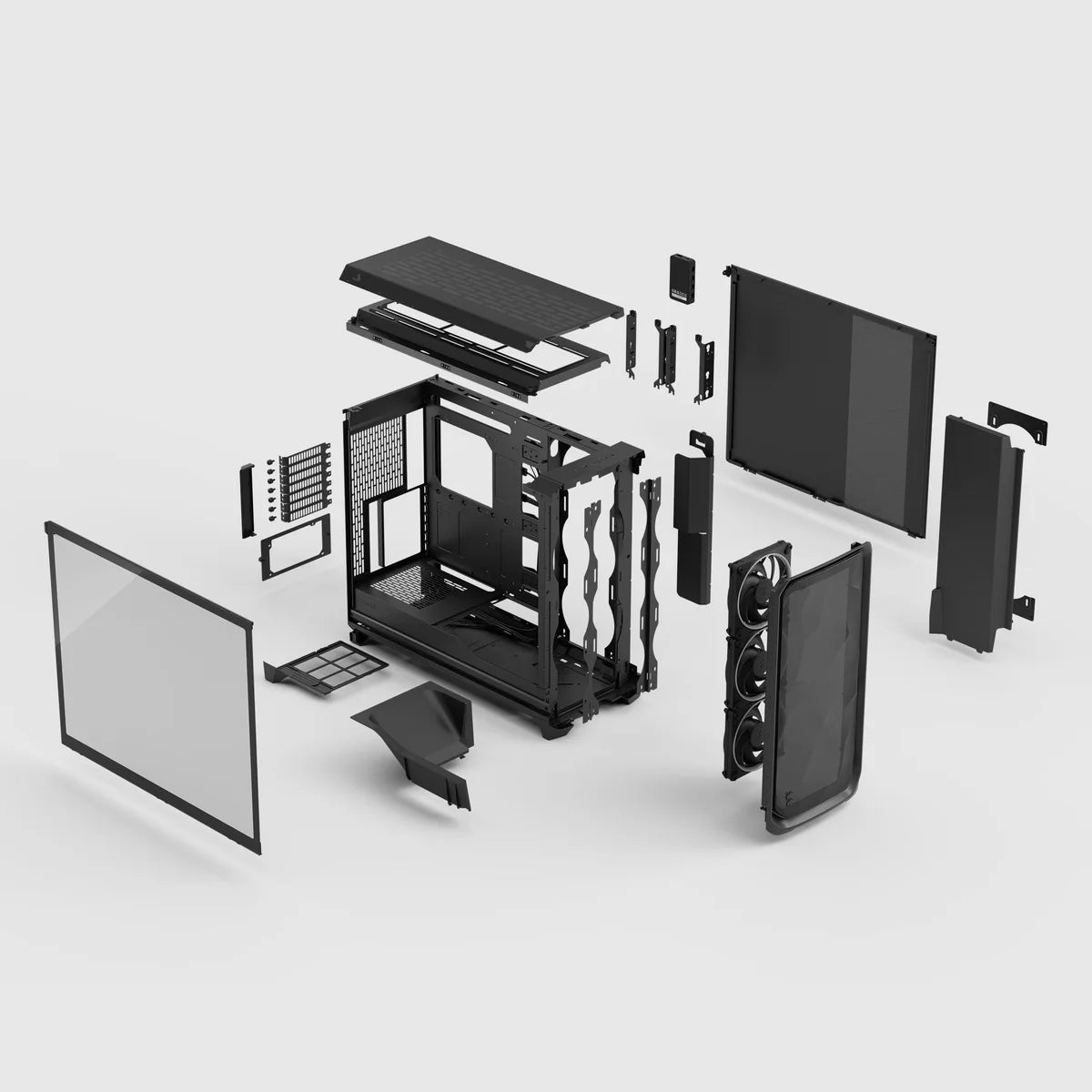 Fractal Design Meshify 3 XL Ambience Pro RGB TG Light Tint — Blanc — vue 8