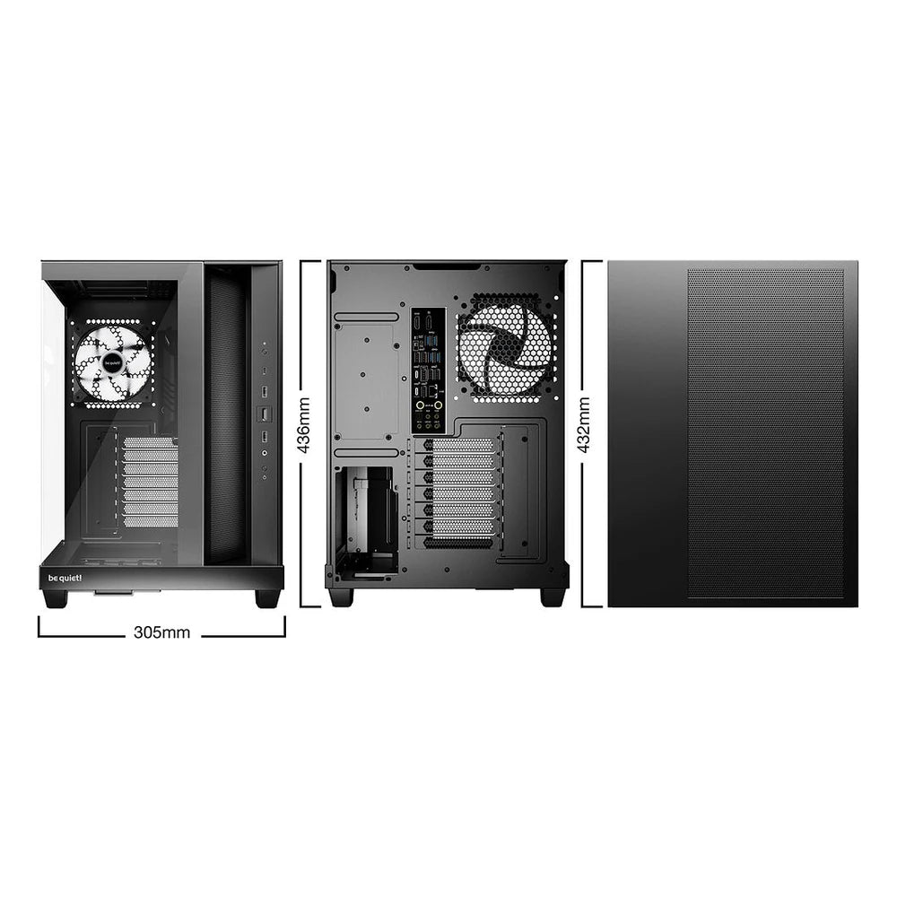 be quiet! Light Base 500 LX — Noir — vue 3