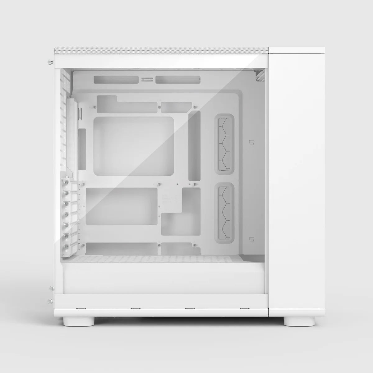Fractal Design Epoch XL Blanc TG Clear tint — vue 3