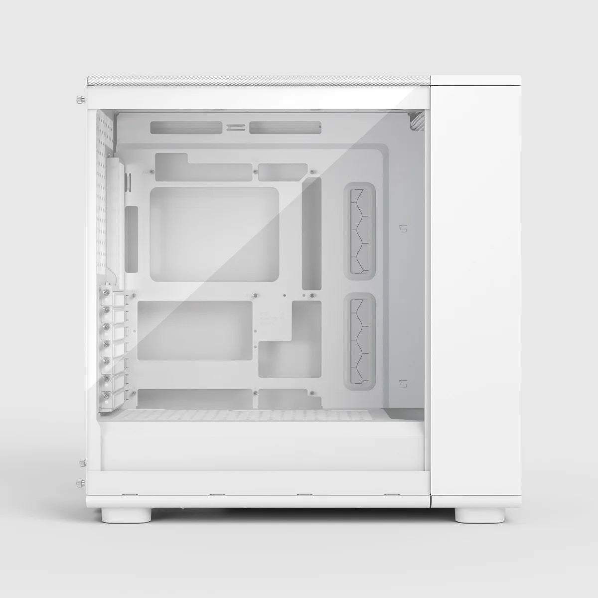 Fractal Design Epoch XL Blanc TG RGB Clear tint — vue 3