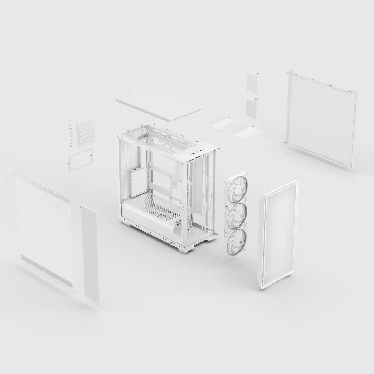 Fractal Design Epoch XL Blanc TG RGB Clear tint — vue 8
