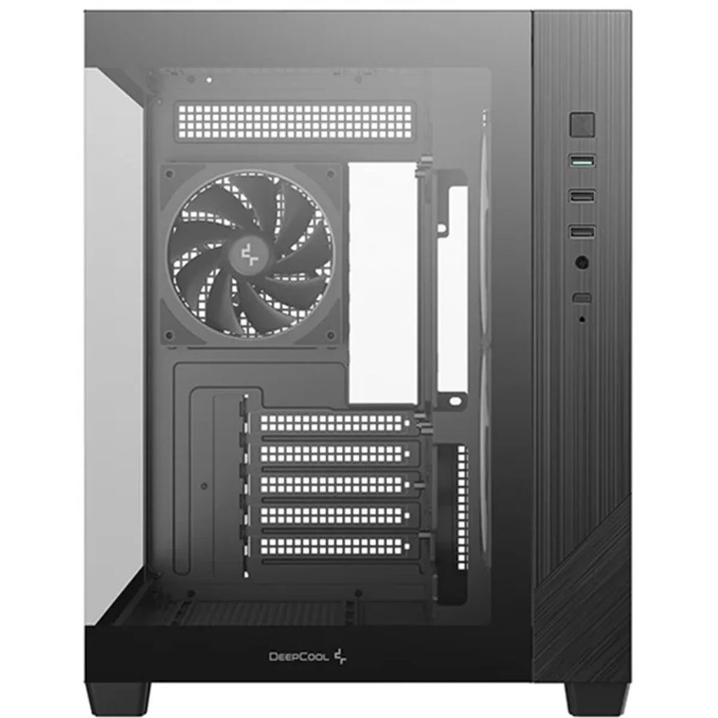 DeepCool CG330 3F Micro ATX Mini ITX ARGB verre Noir — vue 3