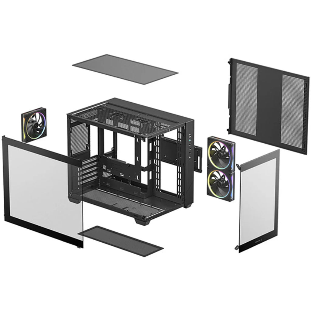 DeepCool CG330 3F Micro ATX Mini ITX ARGB verre Noir — vue 10