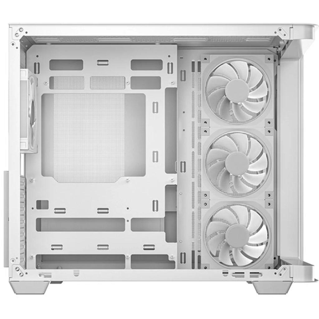 DeepCool CG530U 4F WH ATX boîtier panoramique en verre incurvé Blanc — vue 4