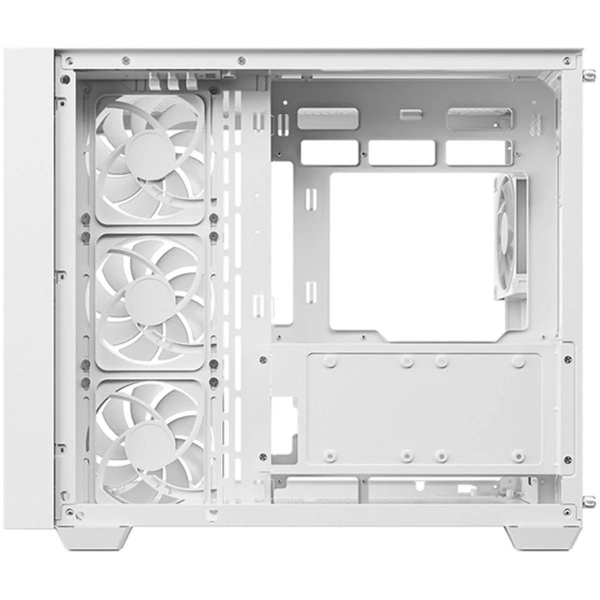 DeepCool CG530U 4F WH ATX boîtier panoramique en verre incurvé Blanc — vue 5