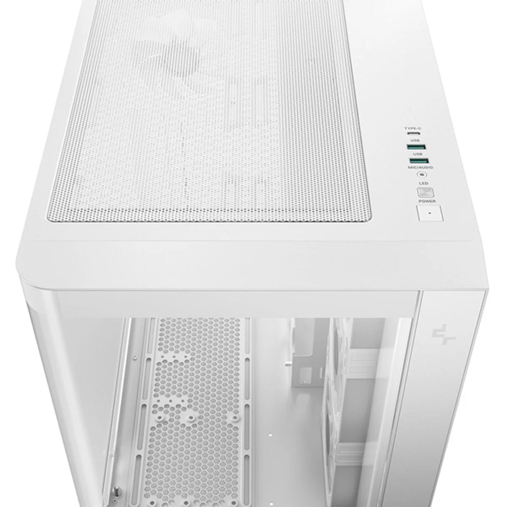 DeepCool CG530U 4F WH ATX boîtier panoramique en verre incurvé Blanc — vue 7