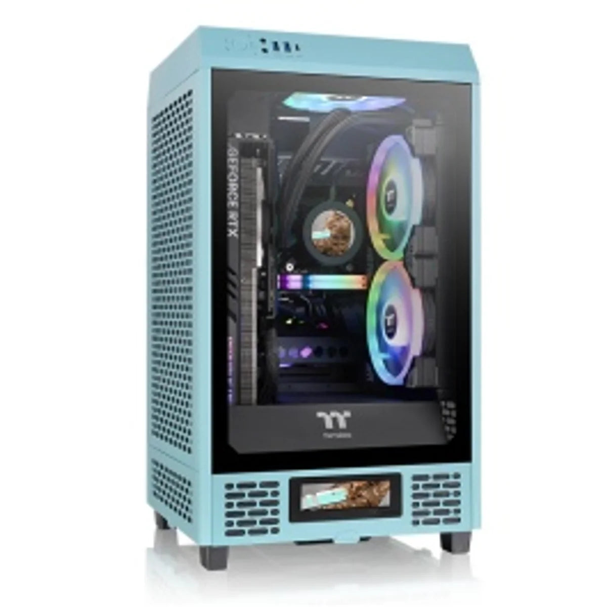Thermaltake The Tower 200 TG — Turquoise — vue principale