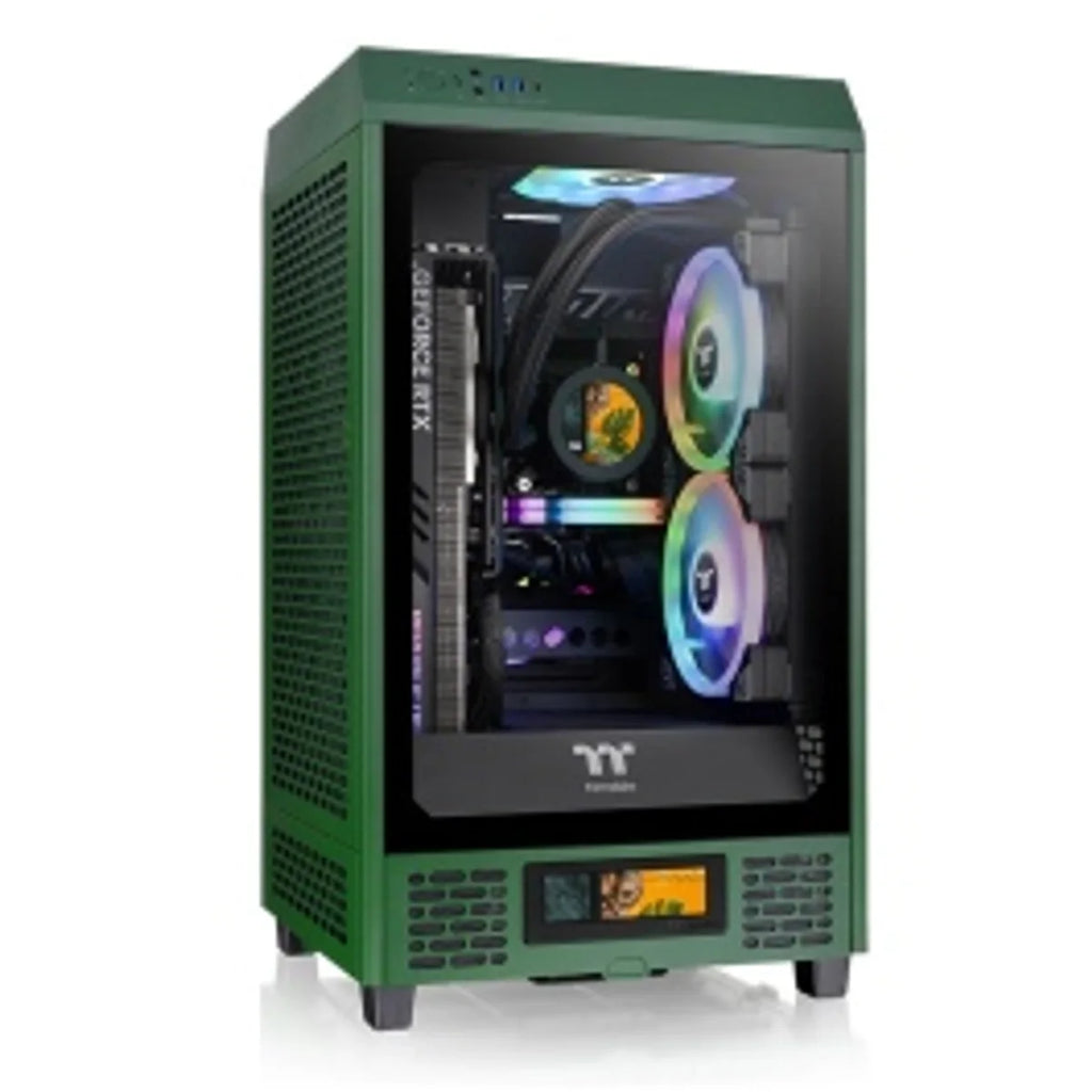 Thermaltake The Tower 200 TG Dark Green — vue principale