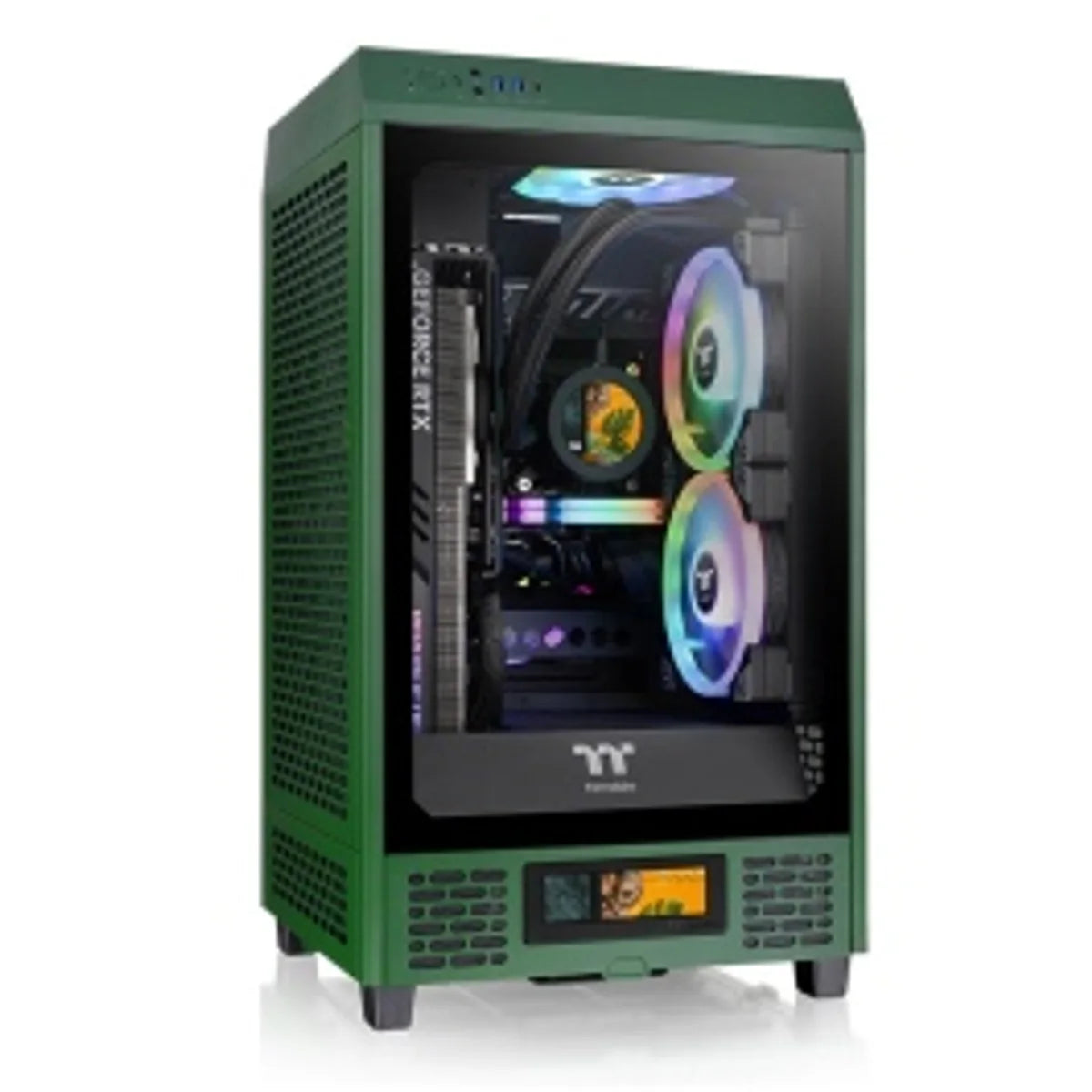 Thermaltake The Tower 200 TG Dark Green — vue principale