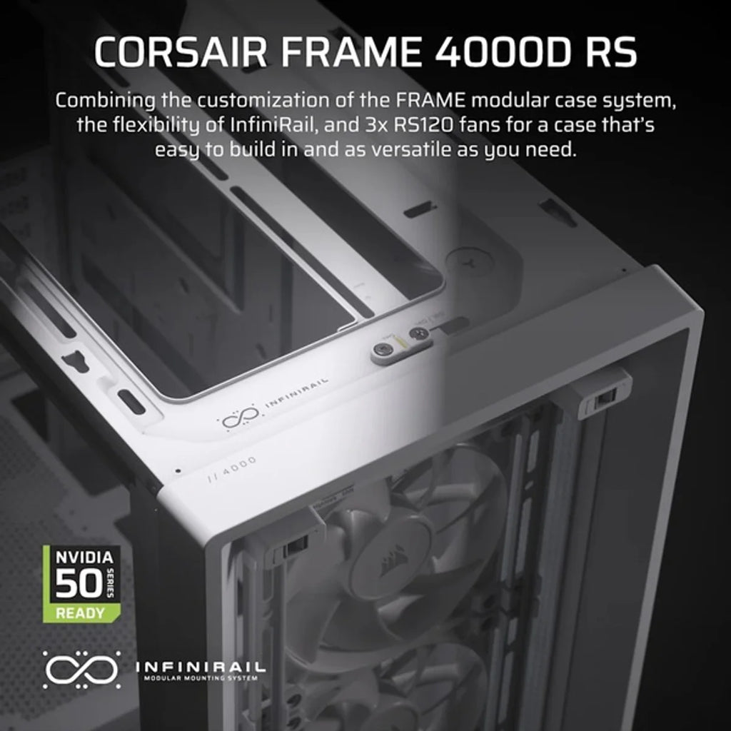 CORSAIR Frame 4000D RS Blanc — vue 3