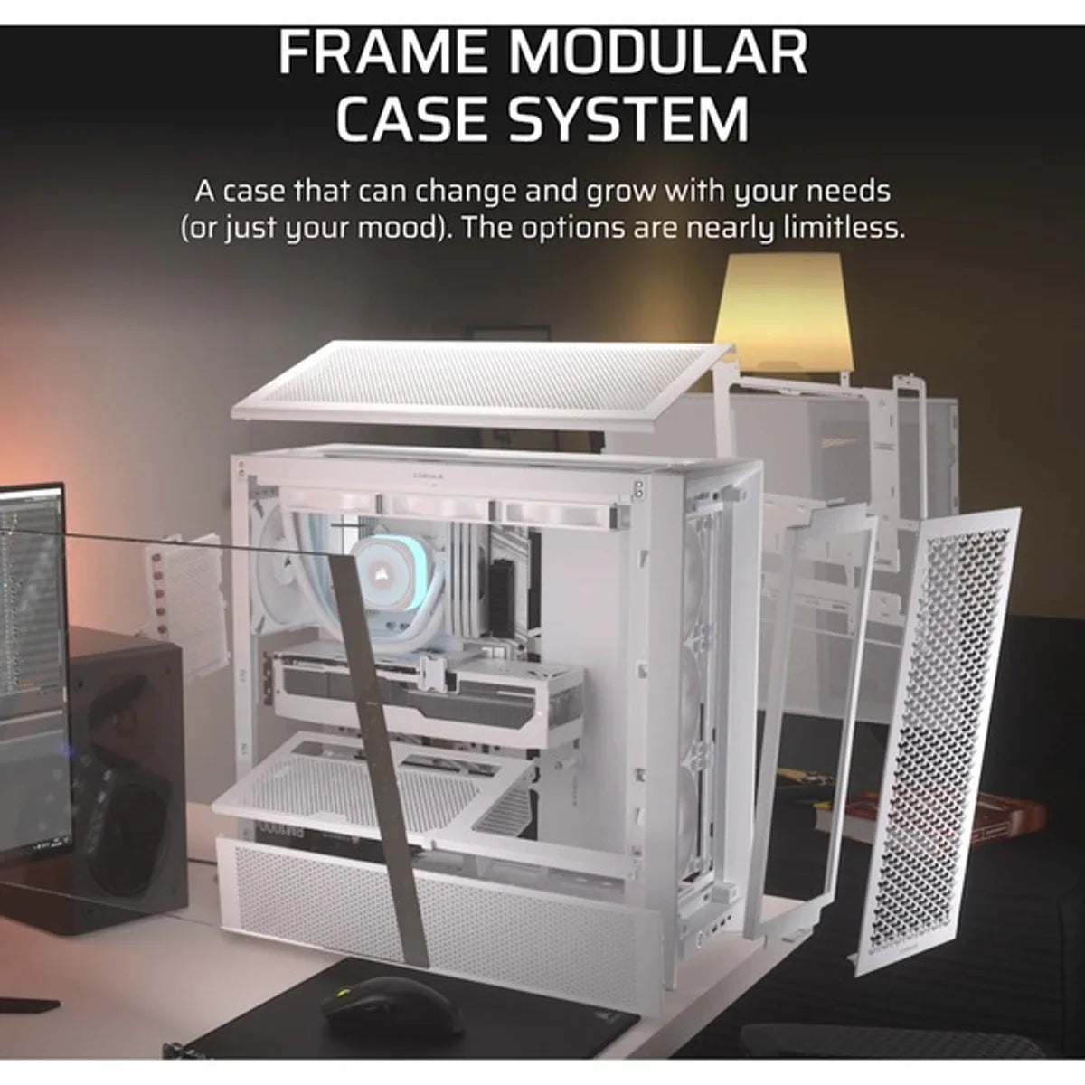 CORSAIR Frame 4000D RS Blanc — vue 4