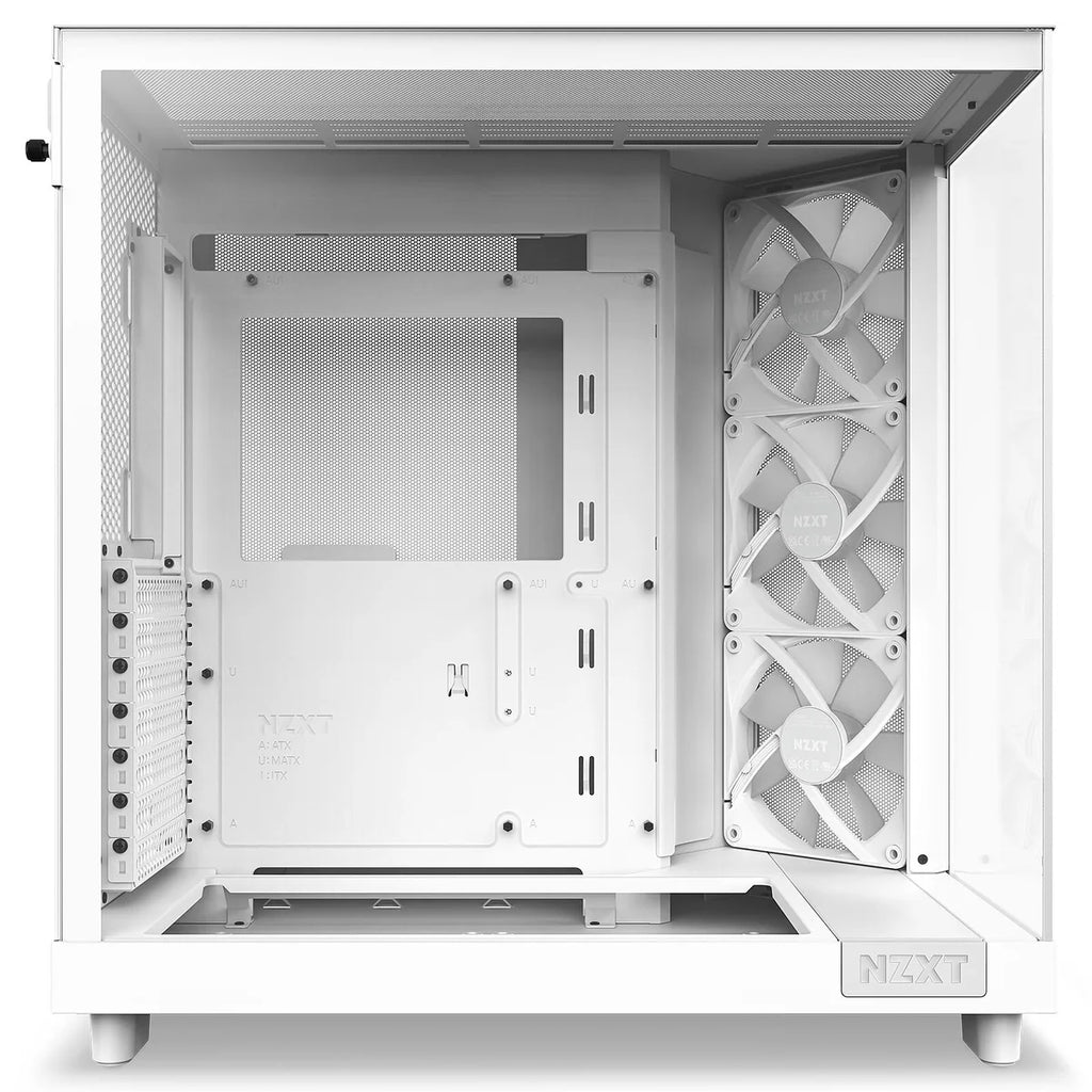 NZXT H6 FLOW RGB ALL Blanc Moyen Tour fenêtre en verre CC-H61FW-R1 — vue 3