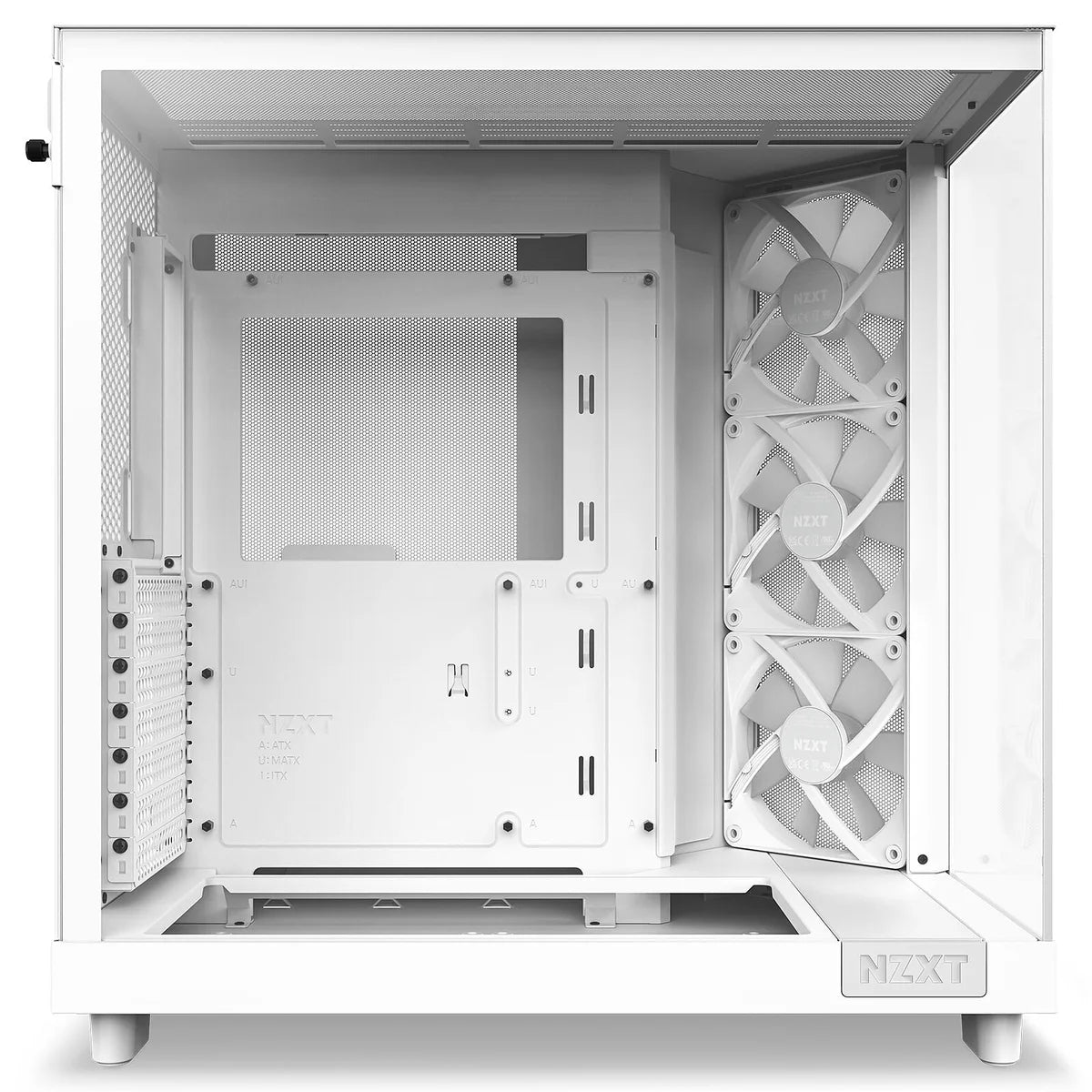 NZXT H6 FLOW RGB ALL Blanc Moyen Tour fenêtre en verre CC-H61FW-R1 — vue 3