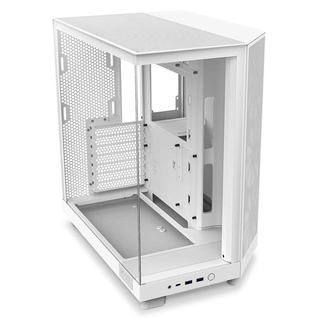 NZXT H6 FLOW ALL Blanc Moyen Tour fenêtre en verre CC-H61FW-01 — vue 2