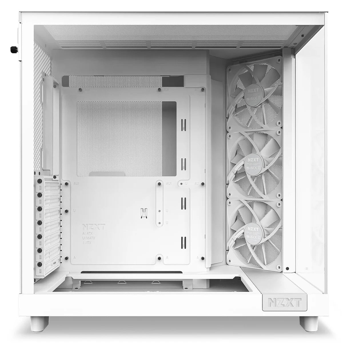 NZXT H6 FLOW ALL Blanc Moyen Tour fenêtre en verre CC-H61FW-01 — vue 3