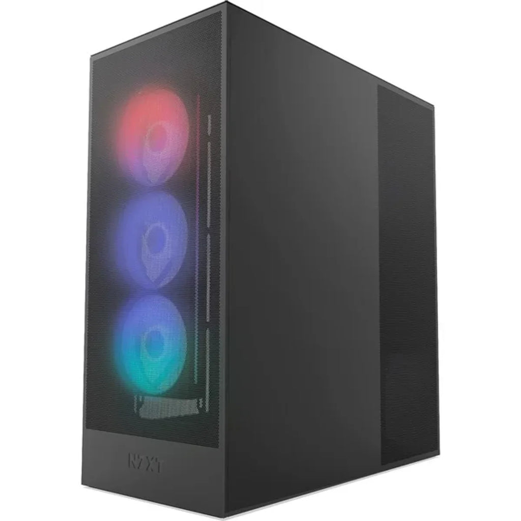 NZXT H7 FLOW RGB ALL Noir fenêtre en verre. CM-H72FB-R1 — vue 2