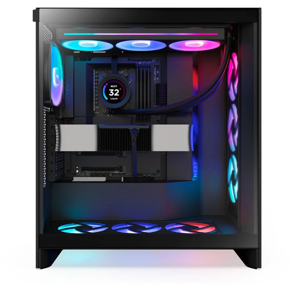 NZXT H7 FLOW RGB ALL Noir fenêtre en verre. CM-H72FB-R1 — vue 5