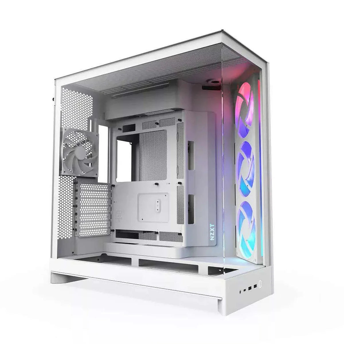 NZXT H9 FLOW RGB All Blanc Moyen Tour CM-H92FW-R1 — vue 2