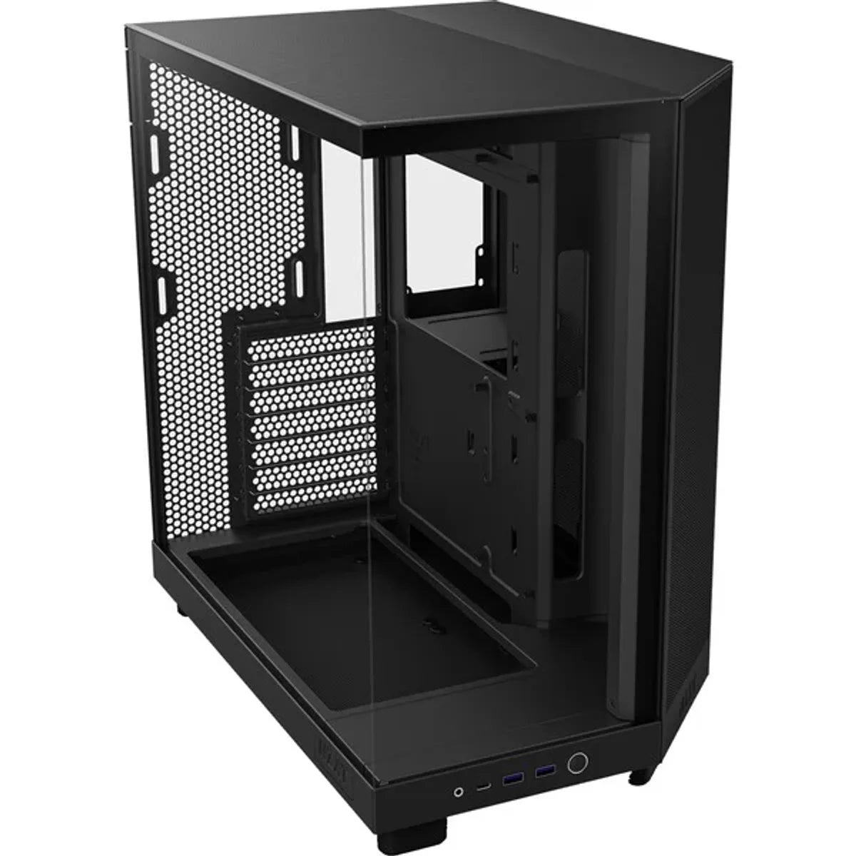 NZXT H6 FLOW RGB ALL Noir Moyen Tour fenêtre en verre CC-H61FB-R — vue 3