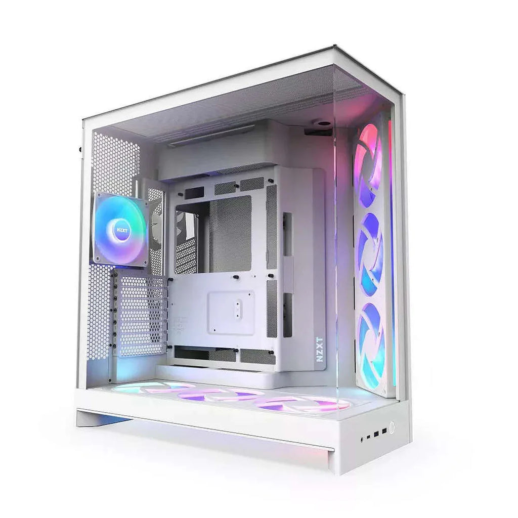 NZXT H9 FLOW RGB+ All Blanc Moyen Tour CM-H92FW-P1 — vue 2
