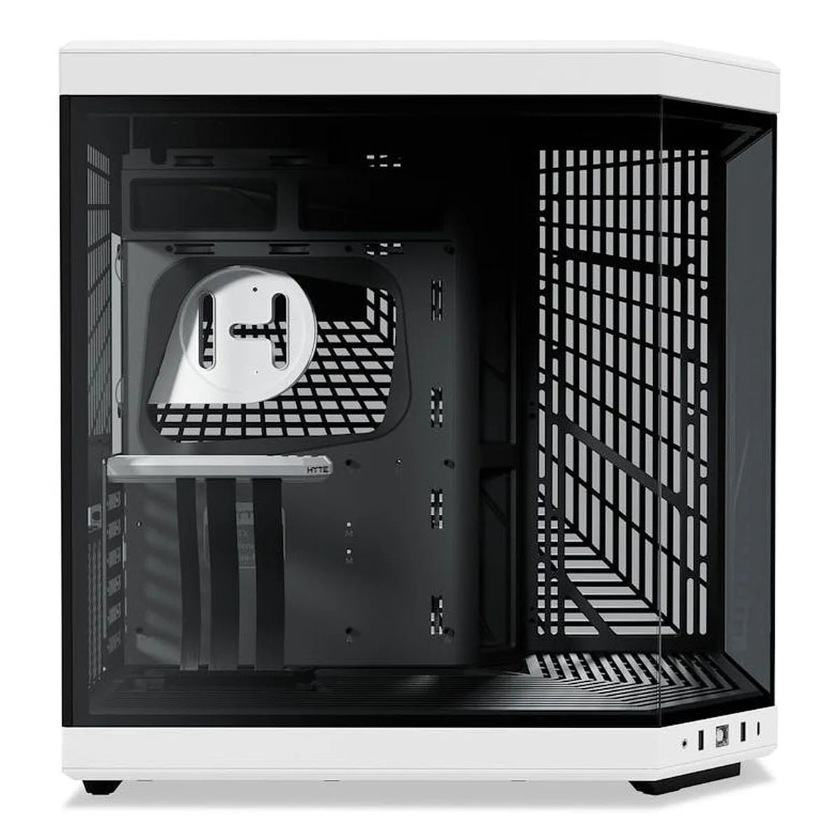 HYTE Y70 double chambre ATX Noir/Blanc avec fenêtre en verre — vue 3