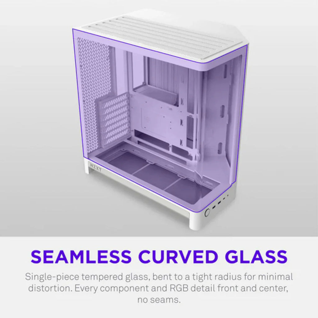 NZXT H6 2026 Moyen Tour Airflow fenêtre en verre — Blanc — vue 5