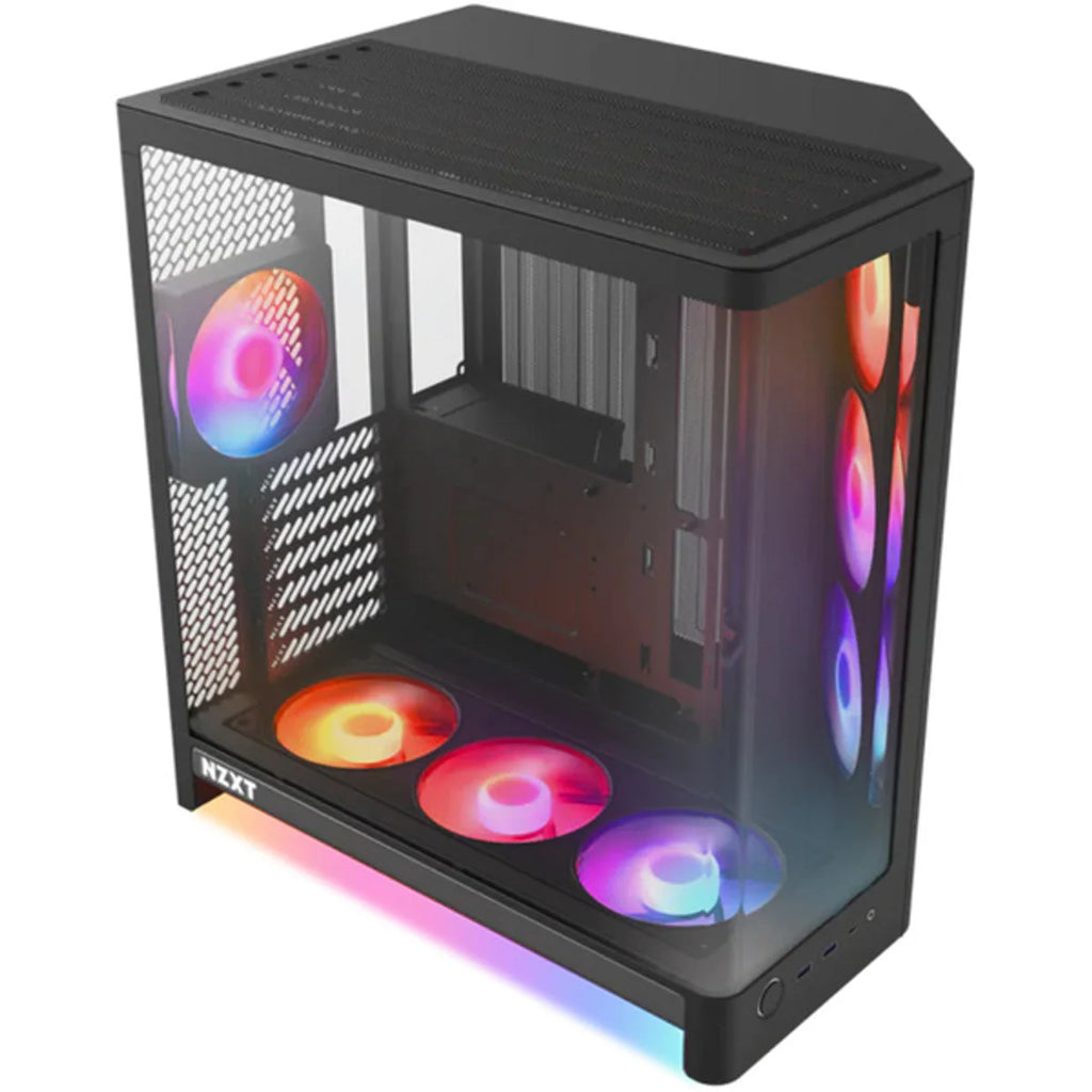 NZXT H6 RGB+ 2026 Moyen Tour Airflow fenêtre en verre — Noir — vue 2