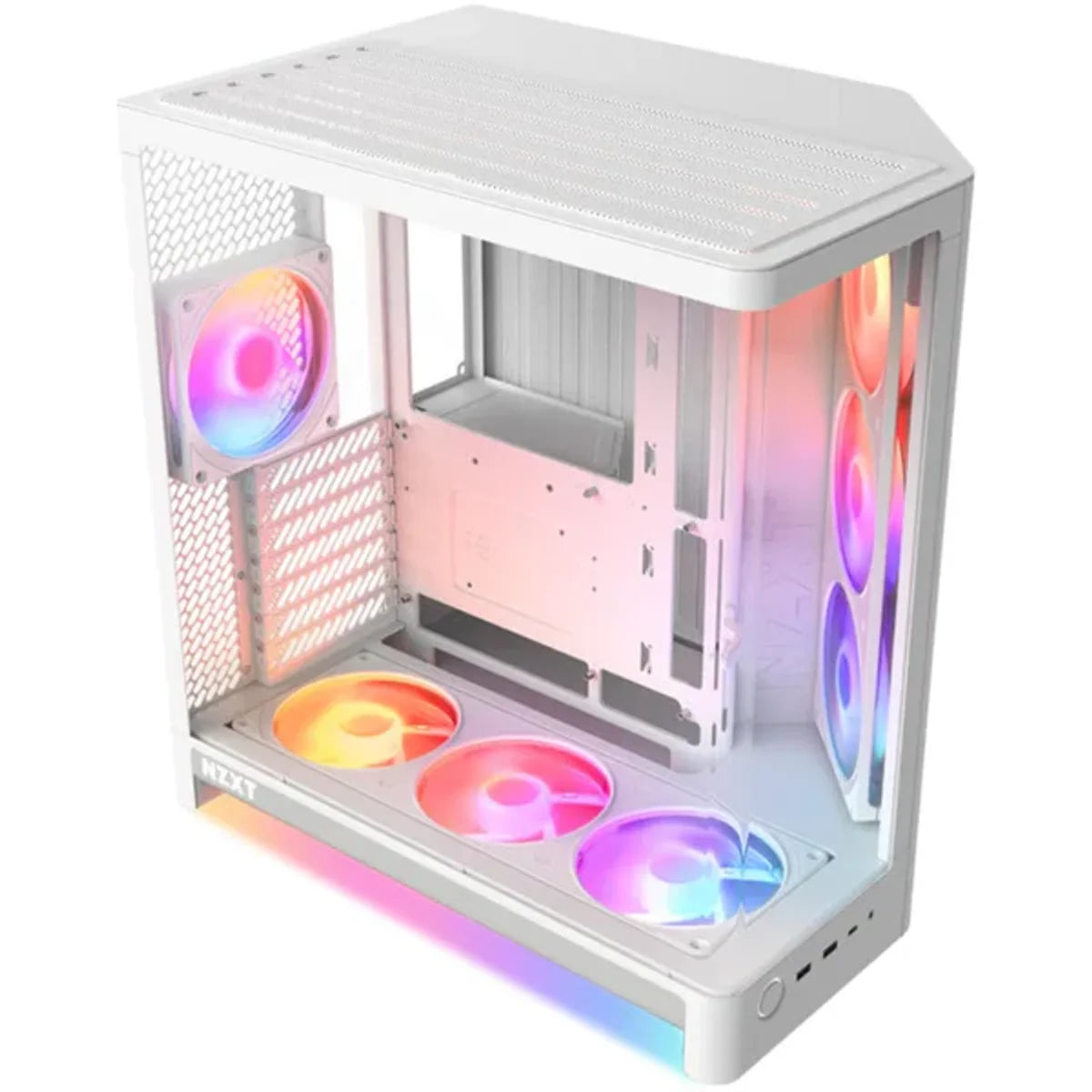 NZXT H6 RGB+ 2026 Moyen Tour Airflow fenêtre en verre — Blanc — vue 2