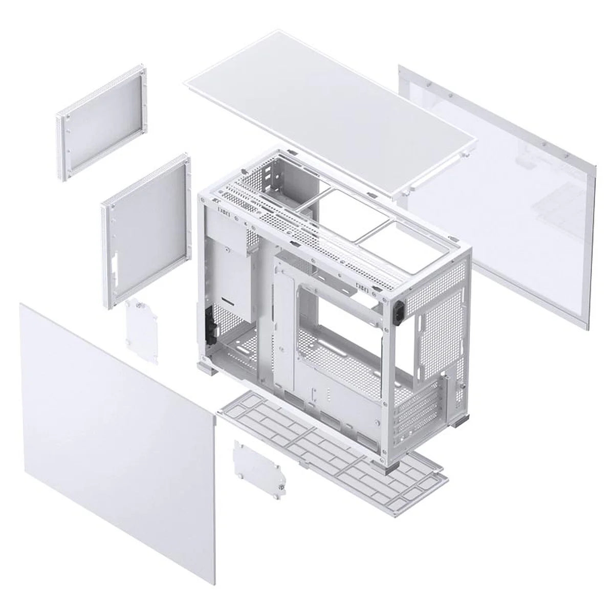 Jonsbo D31 MESH Micro-ATX, verre trempé - Blanc — vue 4