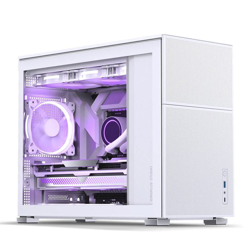 Jonsbo D31 MESH Micro-ATX, verre trempé - Blanc — vue 5