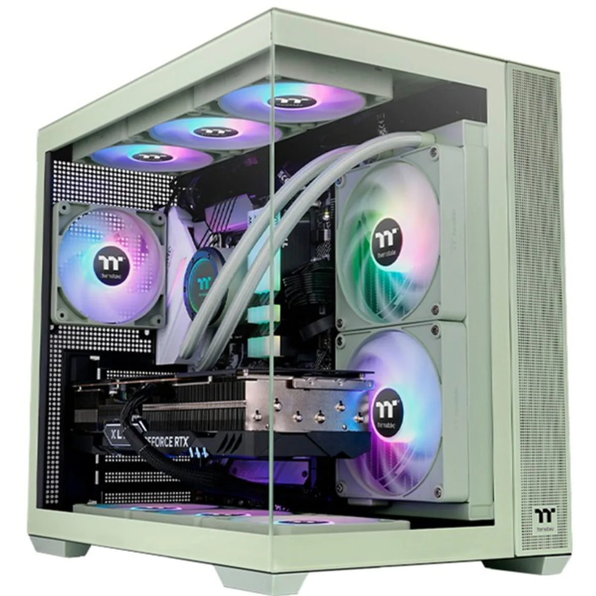 Thermaltake View 380 TG ARGB — Vert matcha — vue 2