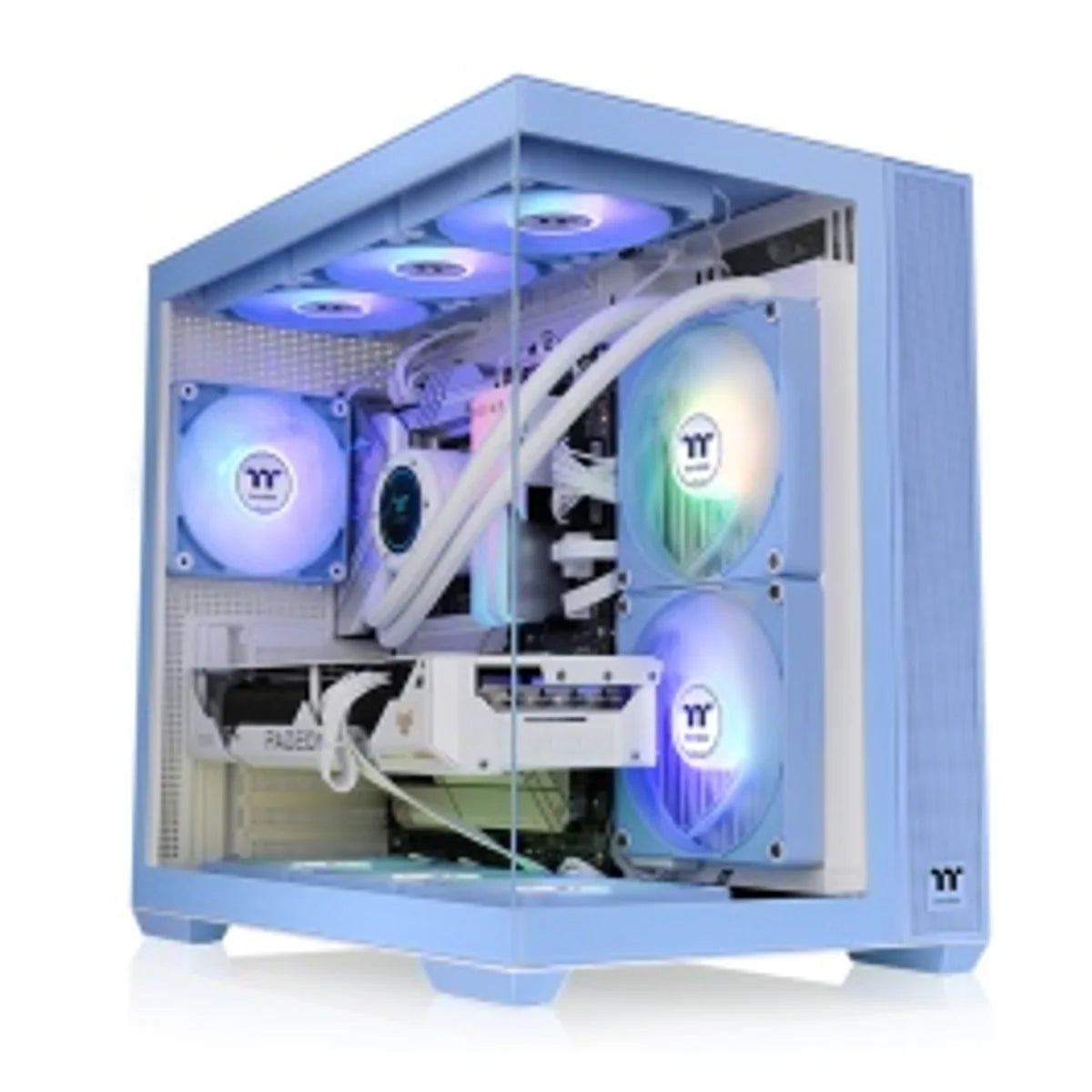 Thermaltake View 380 TG ARGB — Bleu hortensia — vue principale
