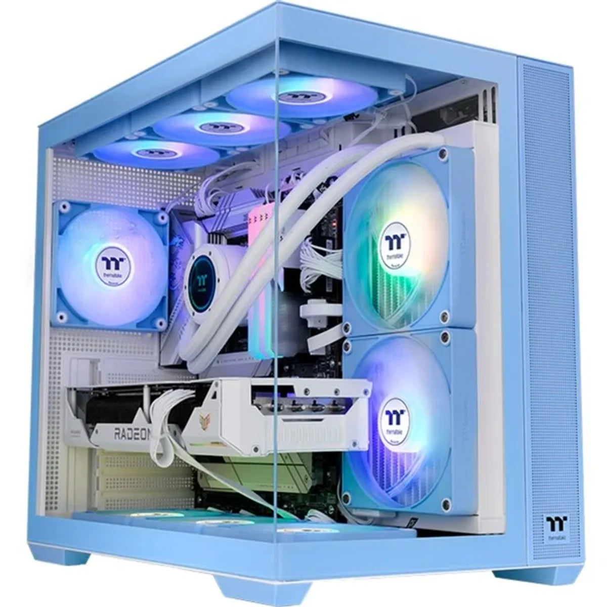 Thermaltake View 380 TG ARGB — Bleu hortensia — vue 2