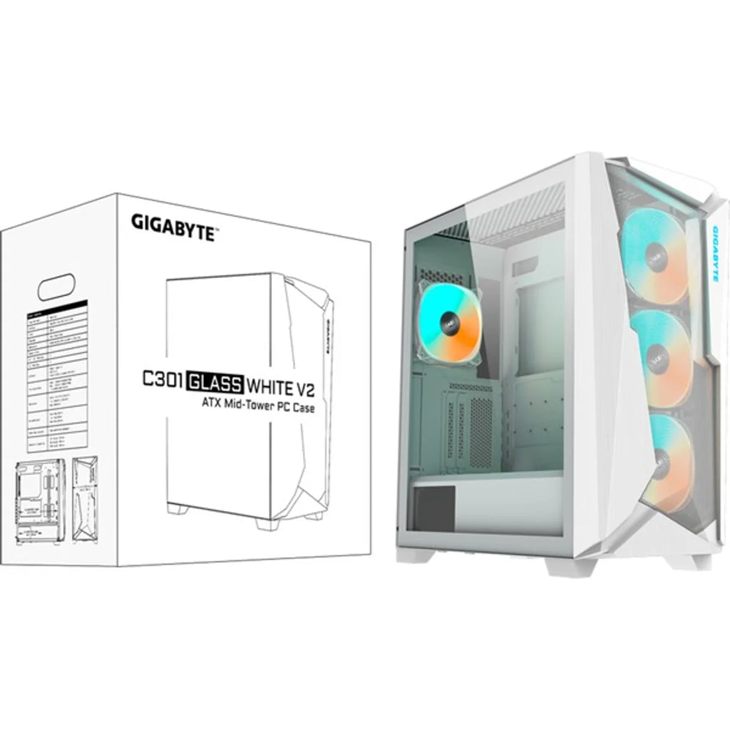 GIGABYTE C301GW V2 ATX Blanc — vue 8