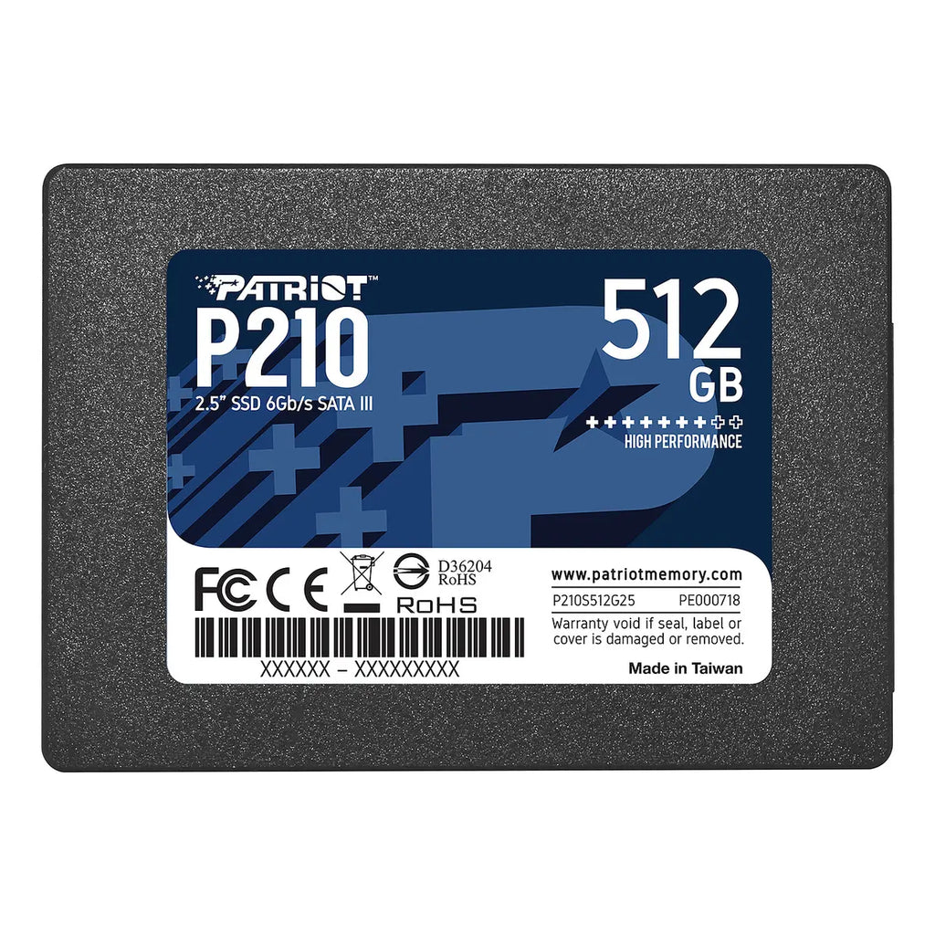 Patriot P210 512 Go — SSD 2,5 pouces — vue 3