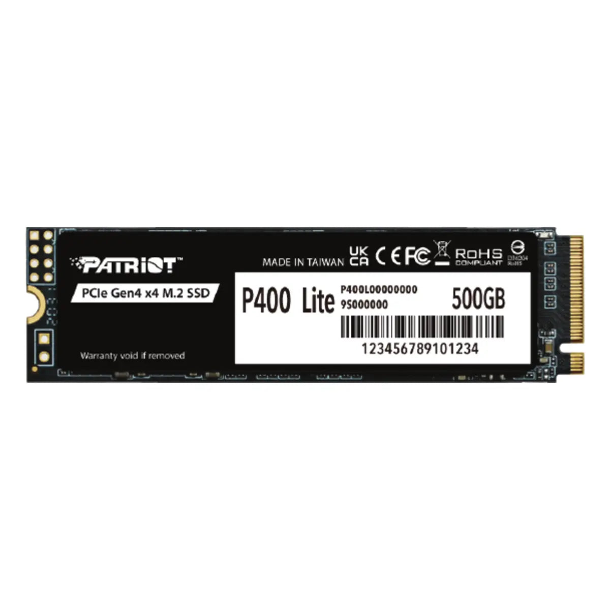Patriot P400 Lite 500 Go — SSD M.2 2280 — vue 3