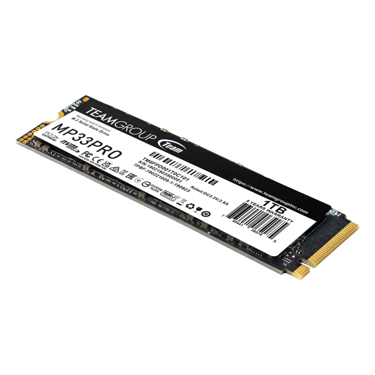TeamGroup MP33 PRO 1 To — SSD M.2 2280 — vue 3