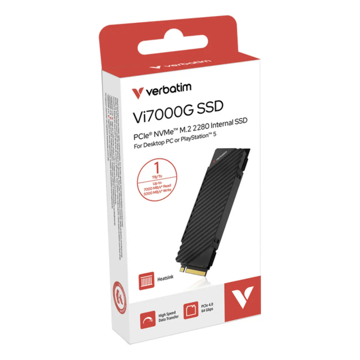 Verbatim Vi7000G 1 To — SSD M.2 2280 avec dissipateur — vue 3