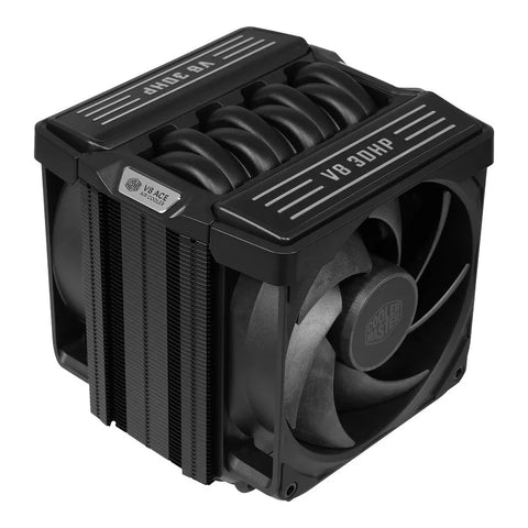 Cooler Master V8 Ace 3DHP AMD – Noir — vue principale du ventirad CPU sur fond blanc — réf. MAM-T6HA-225PK-RB