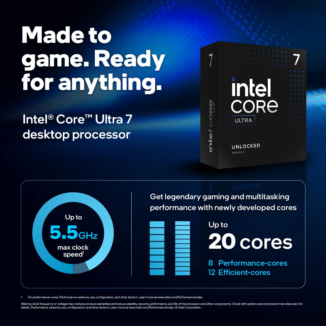 Intel Core Ultra 7 265KF – processeur Intel LGA1851, vue produit 3