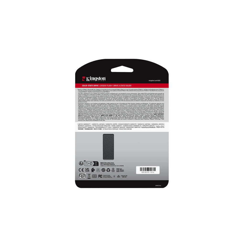 Kingston A400 480 Go — vue produit 4 du SSD sur fond blanc carré — réf. SA400S37/480G