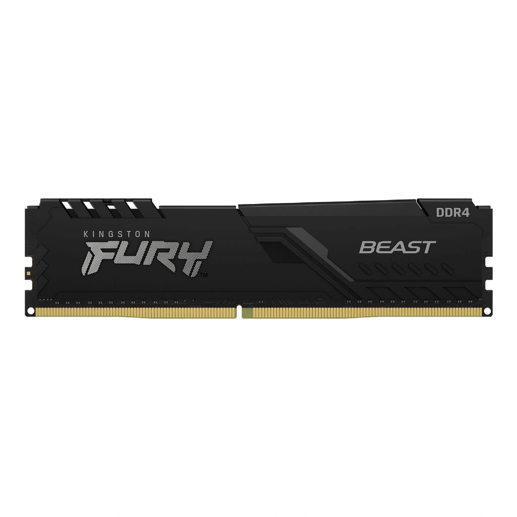 Kingston FURY Beast 8 Go DDR4-3600 CL17 Noir — KF436C17BB/8 – vue principale carrée sur fond blanc montrant une barrette
