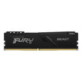 Kingston FURY Beast 8 Go DDR4-3600 CL17 Noir — KF436C17BB/8 – vue principale carrée sur fond blanc montrant une barrette