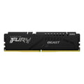 Kingston FURY Beast 8 Go DDR5-5600 CL36 Noir — KF556C36BBE-8 – vue principale carrée sur fond blanc montrant une barrette