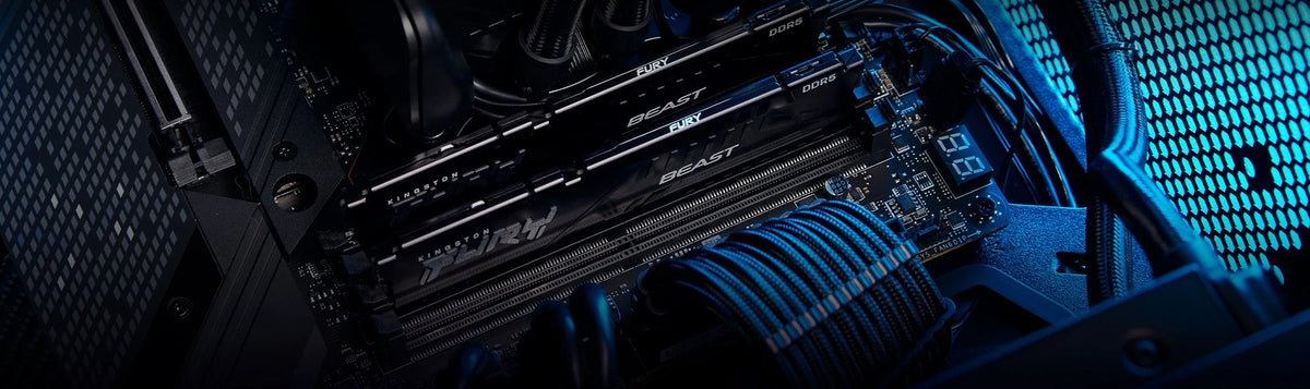 Kingston FURY Beast 8 Go DDR5-5600 CL36 Noir — KF556C36BBE-8 – Mémoire Kingston FURY Beast DDR5 et stabilité ODECC pour l’overclocking