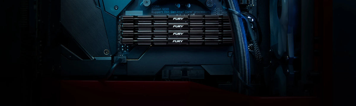 Kingston FURY Renegade 8 Go DDR4-3200 CL16 Noir — KF432C16RB2/8 – Kingston FURY Renegade DDR4 avec profils d’overclocking Intel XMP
