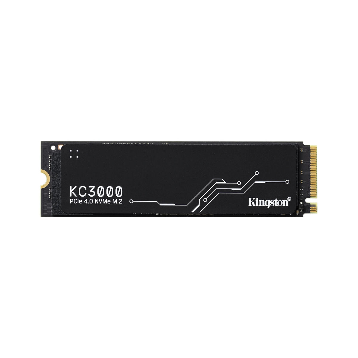 Kingston KC3000 4 To — vue principale du SSD sur fond blanc carré — réf. SKC3000D/4096G